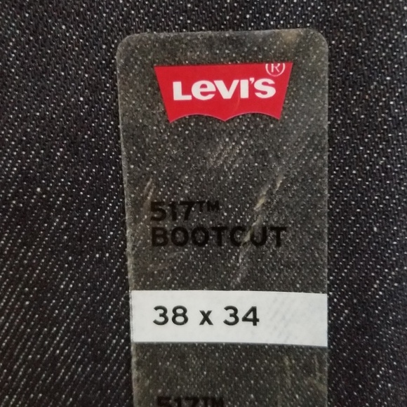 Levi's 517‎ Men's Blue Dark Wash Cotton Bootcut Jeans Size 38 NEW - Picture 11 of 16